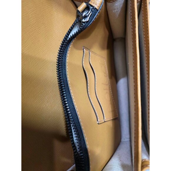 Botkier Cobble Hill Leather Crossbody Bag Brown Caramel B000473 - Picture 4 of 5